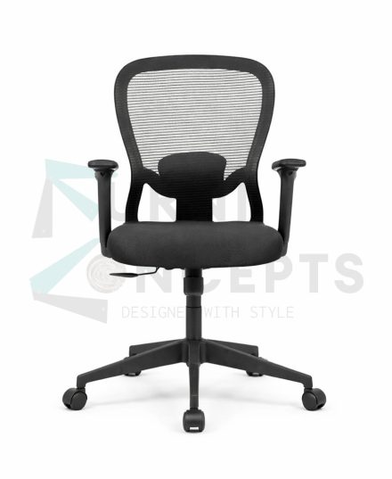 Furniconcepts Butterfly MB Medium Back Chair | Statement Seating, Dining Furniture | Distinctive Butterfly Motif, Ergonomic Support, Durable Metal Legs