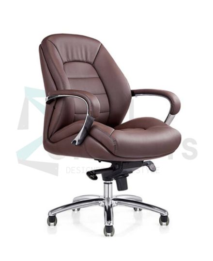 Furniconcepts Boss MB Medium Back Chair | Executive Office Seating, Managerial Comfort | Medium Back, Deep Cushioning, Premium Upholstery, Swivel and Tilt.