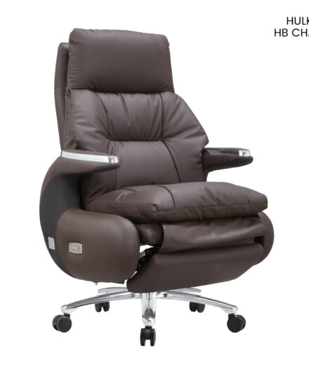 Furniconcepts Hulk HB High Back Chair | Executive Seating, Premium Office Chair | Heavy Duty, Brown Upholstery, High Weight Capacity, High Back Support | Robust Corporate Chair, Manager Seating, Durable Office Furniture